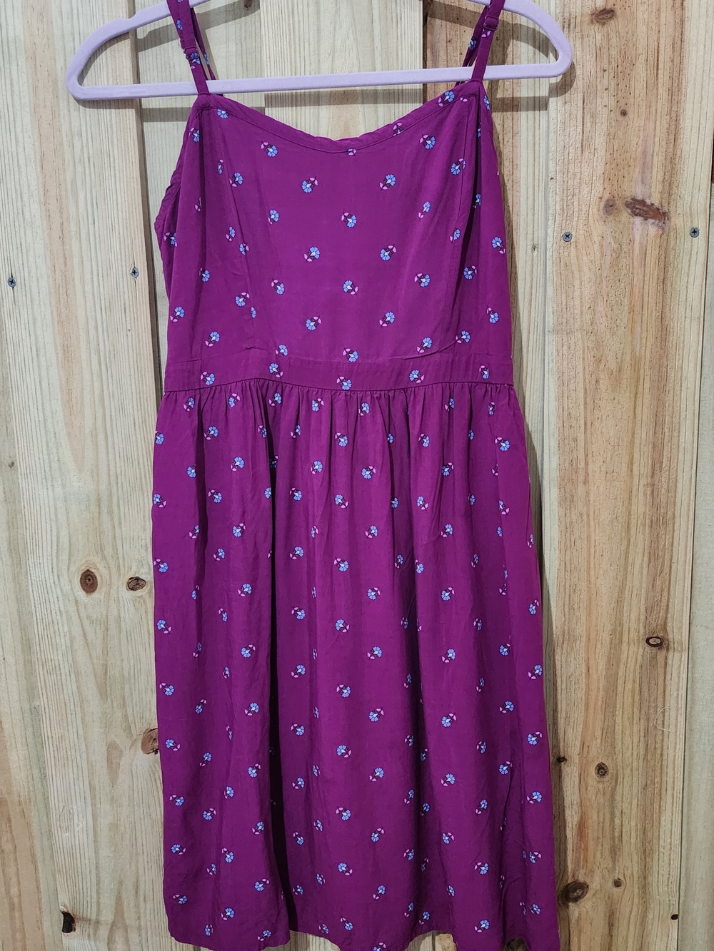 Old Navy Women’s Magenta Floral Spaghetti Strap Dress - Picture 3 of 4